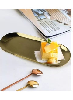 3 Golden Rectangular Serving Tray Different Sizes