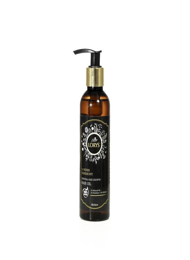 LORYS 11 Herbs Harmony Hair Growth Oil | Natural Ingredients | Lavender Infused Oil for Root Strengthening | Reducing Hair Fall | Thicker Hair | Ideal for All Hair Types | 200ml - Image 1