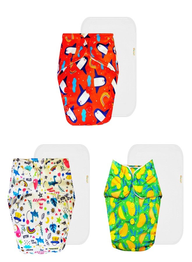 حفاضات دمبلدو القماشية الممتازة مع حشوة قطنية (عبوة من 3 قطع) | ملائمة تمامًا | تسمح بمرور الهواء | أزرار كبس قابلة للتعديل | موثوق بها من قبل الأمهات | من 3 أشهر إلى 3 سنوات | للجنسين - Image 1