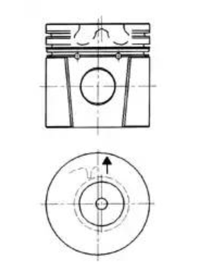 مكبس المحرك، زيادة 0.020" - 94 502 620