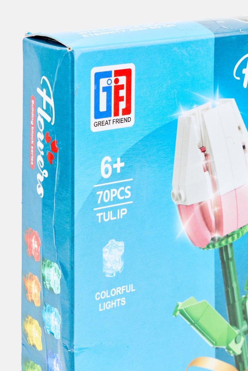 Woma Toys باقة 70 قطعة من مجموعات بناء زهور التوليب - Image 4