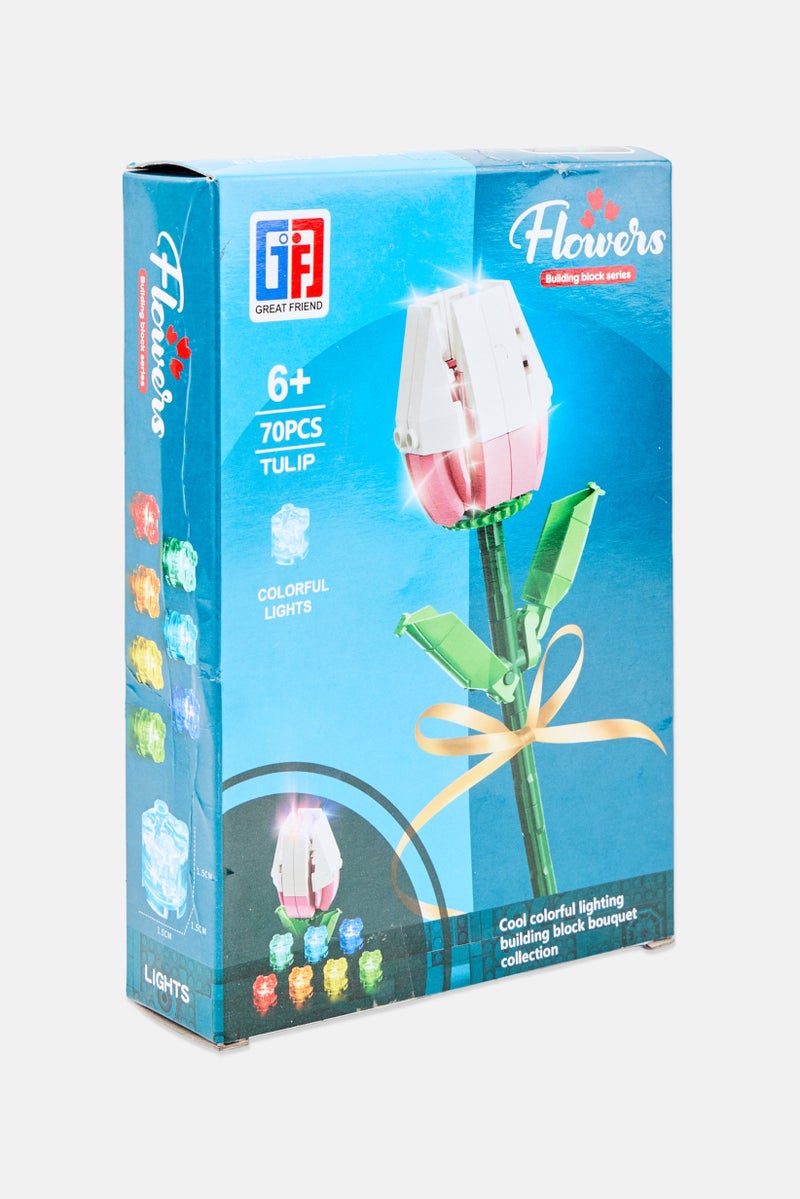Woma Toys باقة 70 قطعة من مجموعات بناء زهور التوليب - Image 3