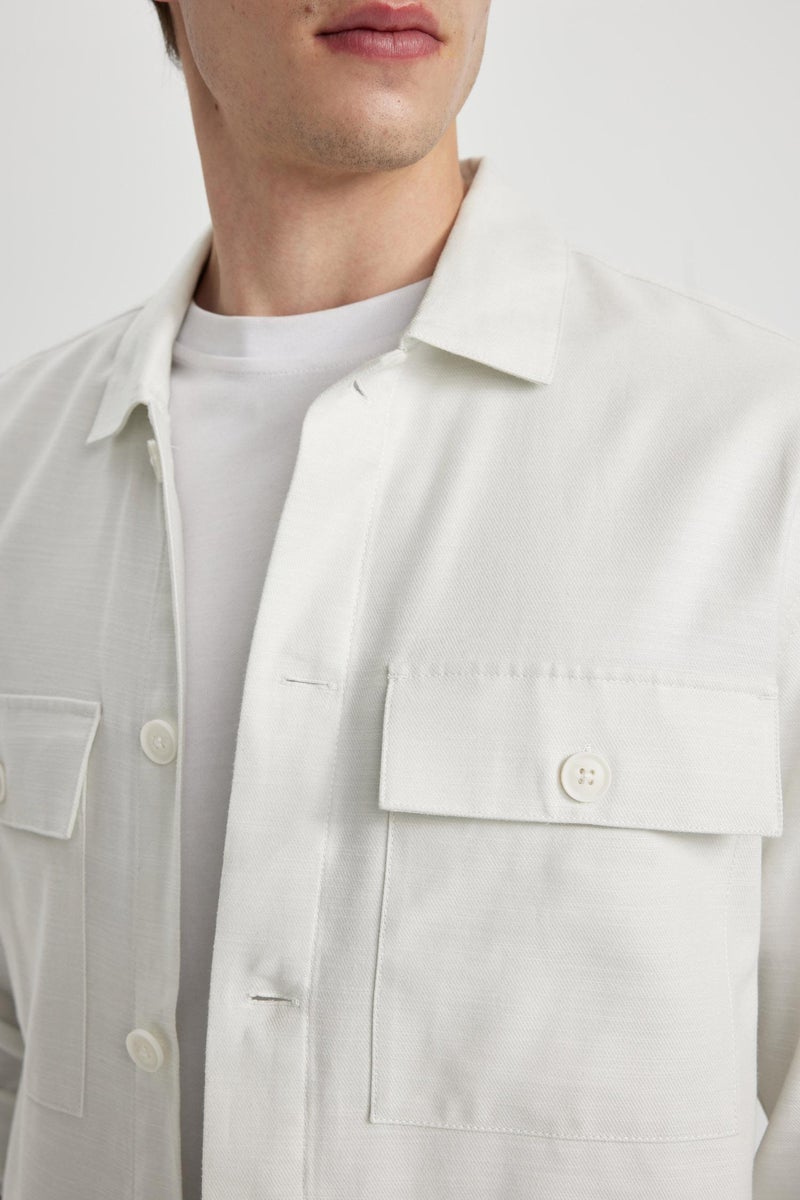 DeFacto Man Relax Fit Long Sleeve Shirt Jacket  - Image 4