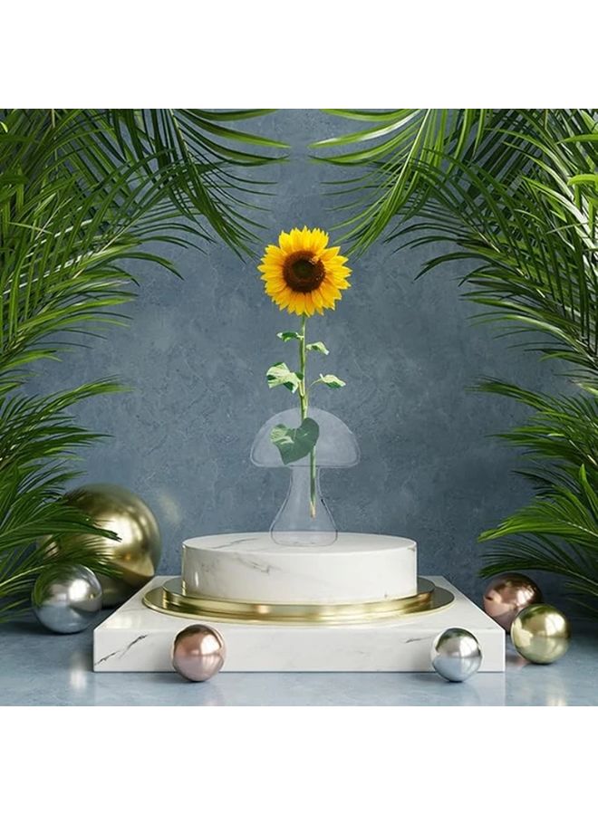 Creative Mushroom Shape Glass Vase For Hydroponic Plant Home Flower Decor - Image 2