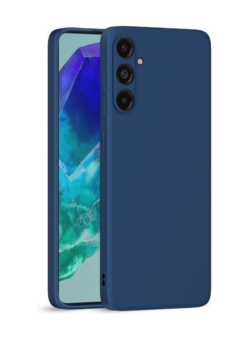 Generic Samsung Galaxy M55 5G Case Cover Soft Silicone Slim fit Case Light weight Back Cover Matte Finish Shockproof Protective Cover Anti fingerprint Case Designed For Samsung Galaxy M55 (Blue)  - Image 1