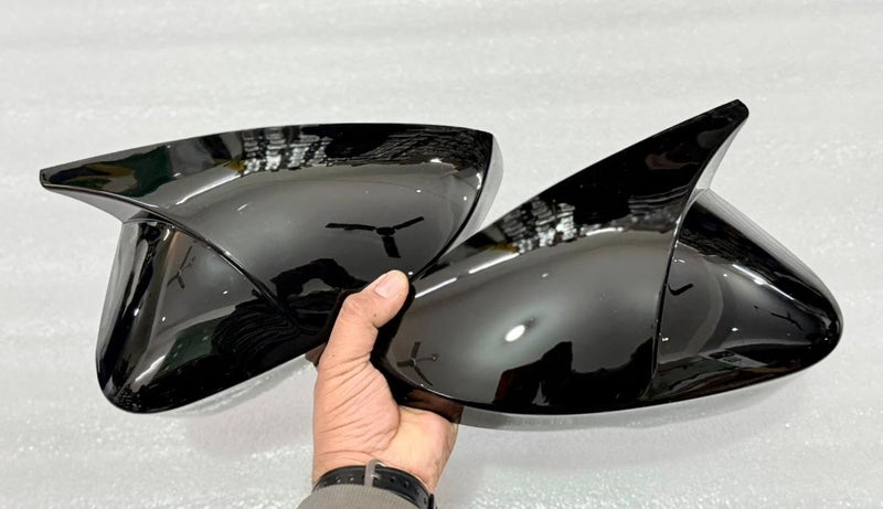 AUTO MT ABS Quality Batman Style Side Mirror Cover Carbon Mirror Cap Body Styling Kit for Side Mirror Covers for Car Prrotection. (BLACK VIRTUS-BATMAN,COVER, MIRROR-SIDE) - Image 3