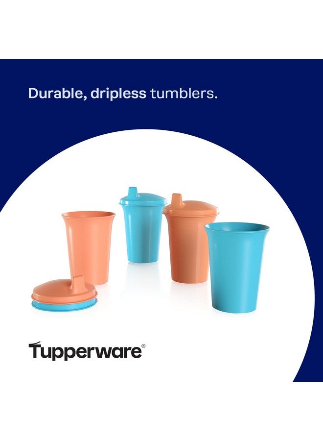 Tupperware Bell Tumblers and Sipper Seal Set, 4 Count, Dishwasher Safe and BPA Free (4 Tumblers, 4 Lids, 7 fl oz each) - Image 5
