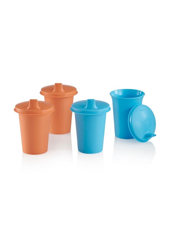Tupperware Bell Tumblers and Sipper Seal Set, 4 Count, Dishwasher Safe and BPA Free (4 Tumblers, 4 Lids, 7 fl oz each) - Image 1