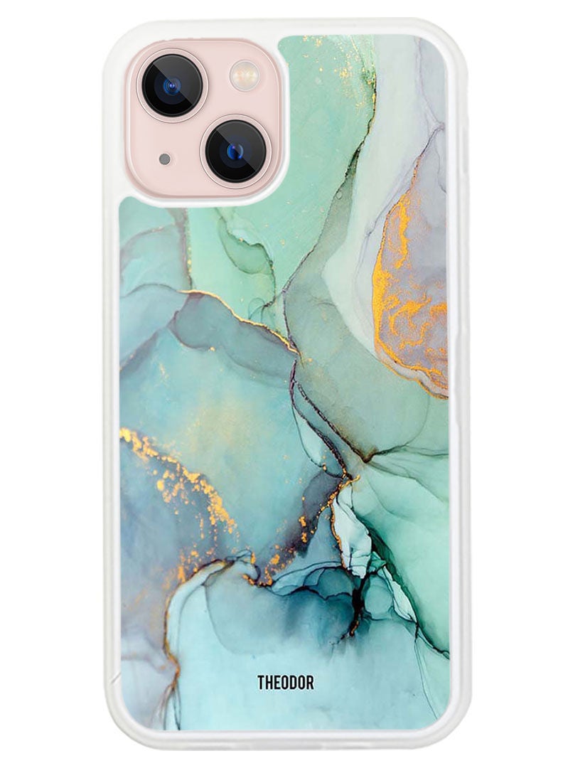 Theodor Protective Case Cover For APPLE IPHONE 14 Crack Lines(White Bumper) - Image 1