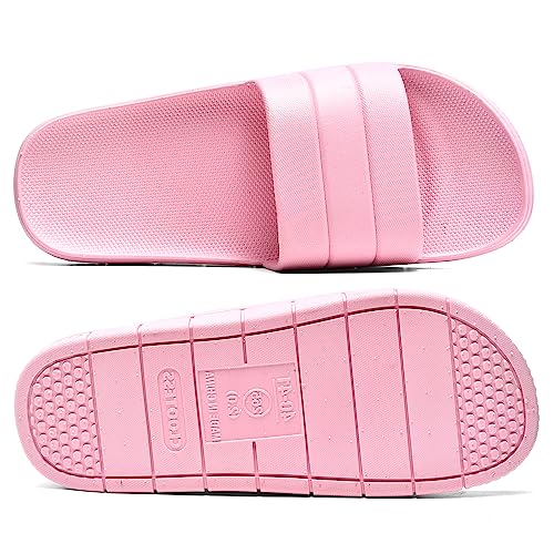clootess Shower Slide Shoes for Men and Women Home Sandal Bath Slipper Indoor House Pool College Dorm Non-Slip Pink 36.37 - Image 3