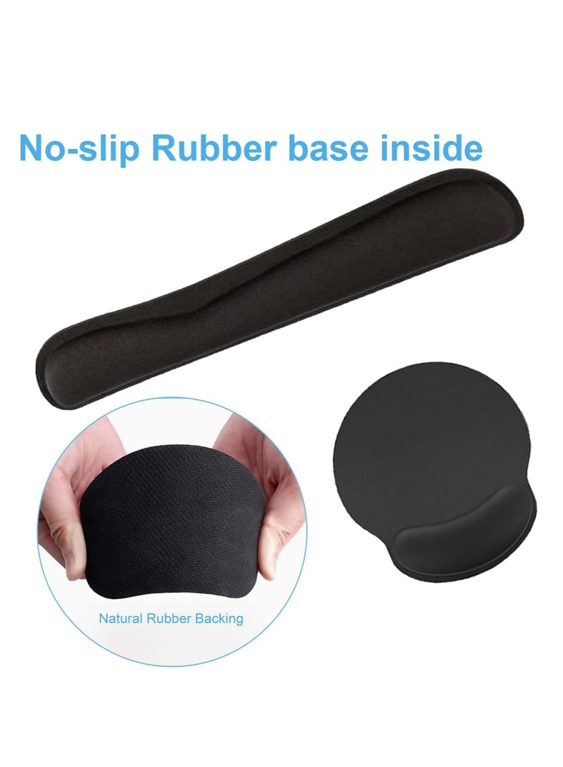 3Pcs Wrist Rest Support Set，Keyboard Wrist Rest, Mouse Pad And Small Wrist Rest Set，Memory Foam Wrist Rest Mat,with Non Slip Base，Easy Typing,Relief Getting Hand Fatigue,Suitable for Home and Office - Image 5