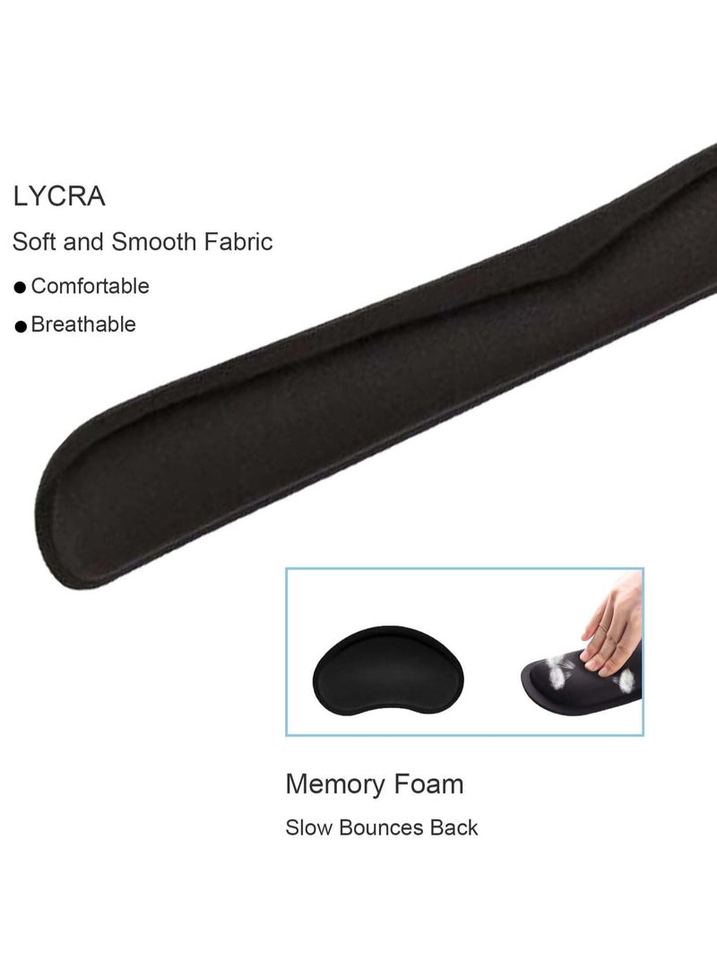 3Pcs Wrist Rest Support Set，Keyboard Wrist Rest, Mouse Pad And Small Wrist Rest Set，Memory Foam Wrist Rest Mat,with Non Slip Base，Easy Typing,Relief Getting Hand Fatigue,Suitable for Home and Office - Image 3
