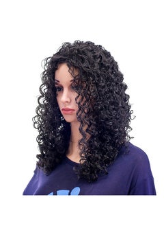 SWACC SWACC 20-Inch Long Big Bouffant Curly Wigs for Women Synthetic Heat Resistant Fiber Hair Pieces with Wig Cap (Black)  - Image 1