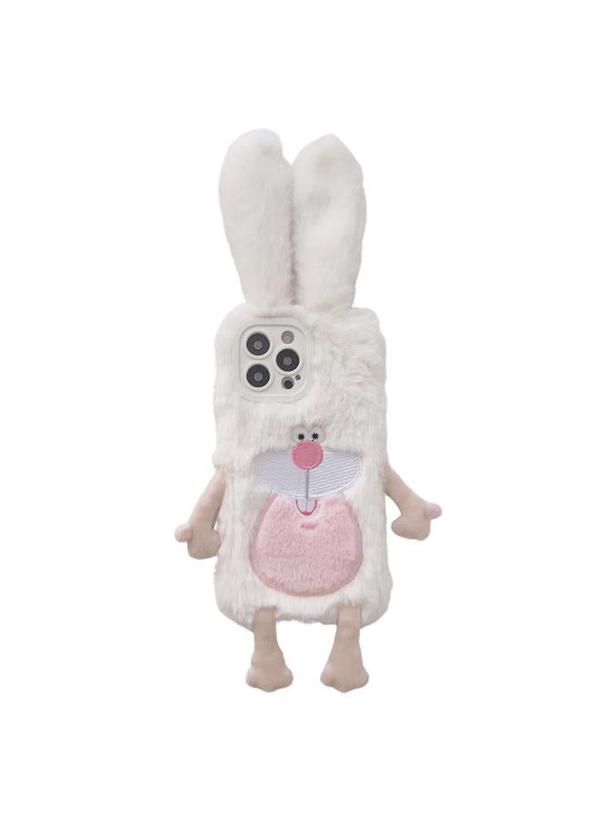 زبون جراب لهاتف iPhone 13 Pro، جراب هاتف TPU من القطيفة بتصميم أرنب نابذ لطيف - Image 1