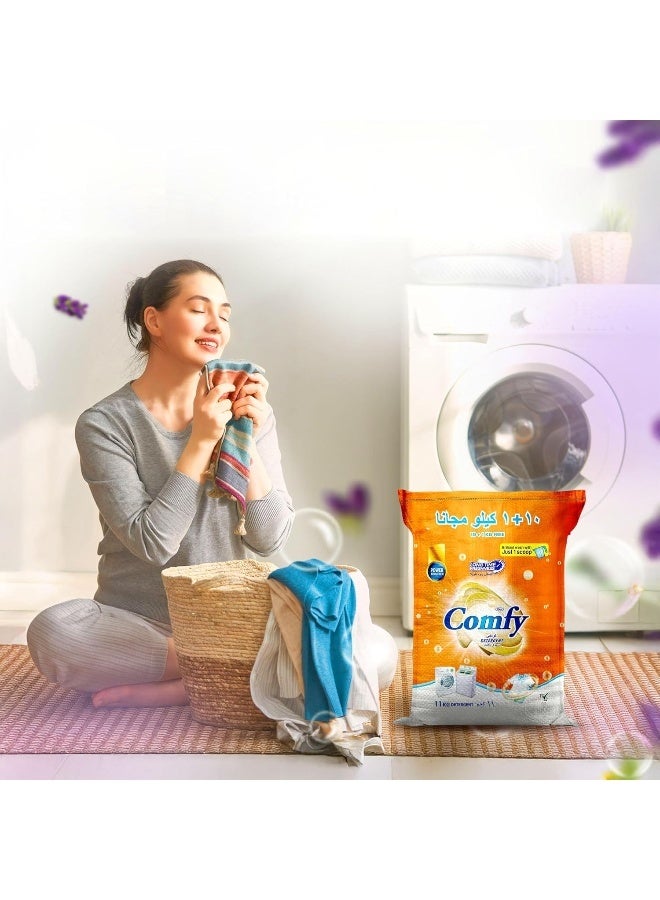 Comfy مسحوق غسيل فياه كومفي 11 كجم | تنظيف عميق قوي | حماية اللون | عطر يدوم طويلاً | عبوة عائلية - Image 2