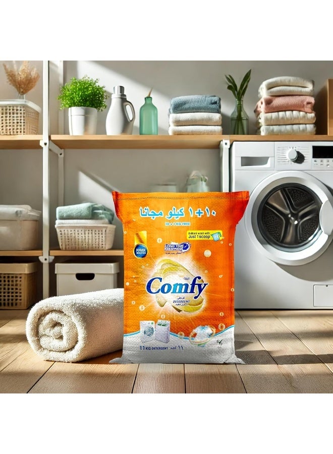 Comfy مسحوق غسيل فياه كومفي 11 كجم | تنظيف عميق قوي | حماية اللون | عطر يدوم طويلاً | عبوة عائلية - Image 5