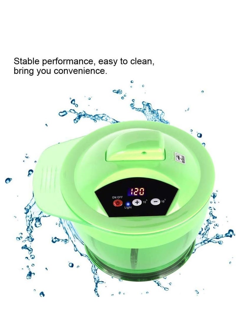 Sonew Electric Hair Color Mixer, Hair Color Mixing Bowl Automatic Mixer Dyestuff Blender for Hairs Color Mixing DIY Tools Salon Hair Coloring Bowl with LCD Time Display USB Rechargeable(Green) - Image 3