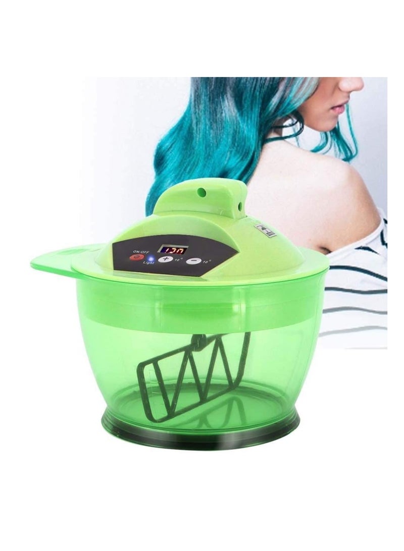 Sonew Electric Hair Color Mixer, Hair Color Mixing Bowl Automatic Mixer Dyestuff Blender for Hairs Color Mixing DIY Tools Salon Hair Coloring Bowl with LCD Time Display USB Rechargeable(Green) - Image 5