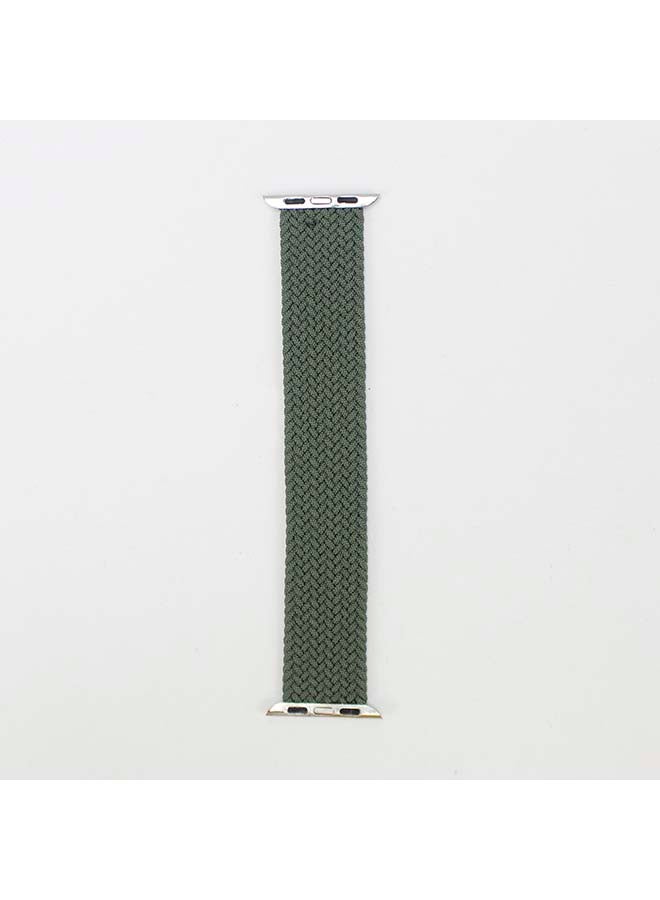 Replacement Nylon Braided Apple Watch Band for 41/40/38 mm Medium Green - Image 3