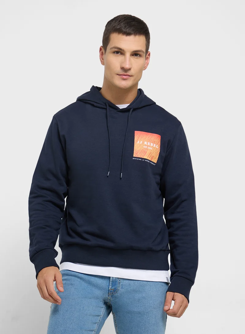 ج ج ريبل من جاك و جونز Jrebraven Graphic Hoodie