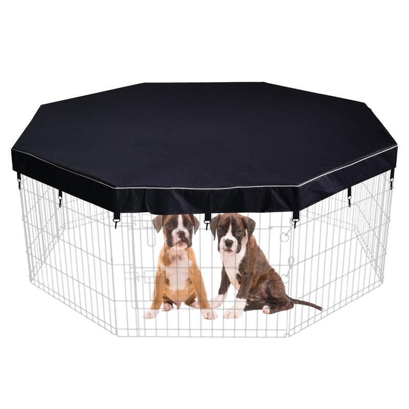 LAOZZ Dog Playpen Cover Sun/Rain Proof Top,Provide Shade and Security for Indoor and Outdoor,Dog Pen Cover Fits All 24 Inch 8 Panels Pet Playpen (Playpen not Include) - Image 1