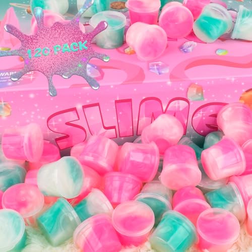 Rowecvce 120 Pack Galaxy Slime Kit Mini Bulk Slimes Smooth  Soft Slime Party Favors Goodie Bag Stuffers Valentines Day Gifts for Kids Classroom Exchange Prizes Stress Relief Toys for Girls Boys 812 - Image 5