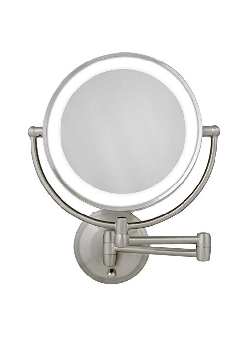 Zadro Zadro 11" LED Wall Mounted Makeup Mirror 10X/1X Shaving Mirror Cordless or Battery Operated Vanity Mirrors for Wall 