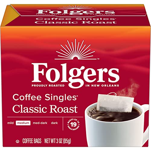 Folgers Classic Medium Roast Coffee, 19 Single Serve Coffee Bags - Image 4