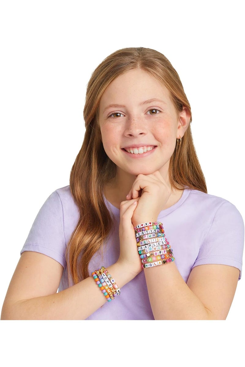 Make It Real Say Yes! Alphabet Bead Bracelet Set – 1008-Piece DIY Jewelry Kit for Kids (Ages 8+) - Image 2