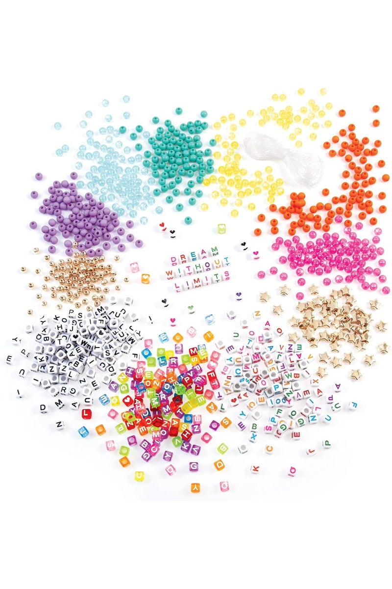 Make It Real Say Yes! Alphabet Bead Bracelet Set – 1008-Piece DIY Jewelry Kit for Kids (Ages 8+) - Image 3