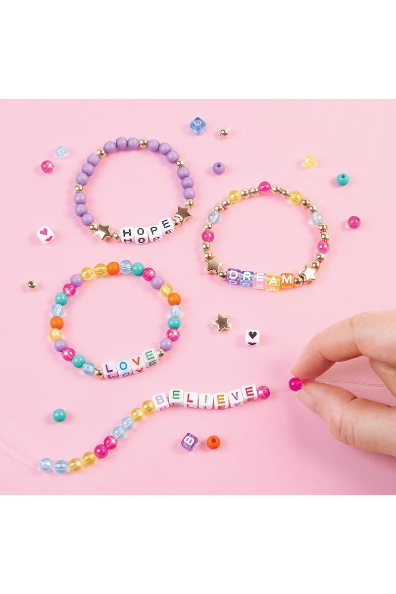 Make It Real Say Yes! Alphabet Bead Bracelet Set – 1008-Piece DIY Jewelry Kit for Kids (Ages 8+) - Image 1