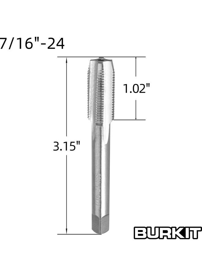 Burkit 7/16"-24 UNF Tap and Die Set, 7/16 x 24 UNF Machine Thread Tap and Round Die Right Hand - Image 2