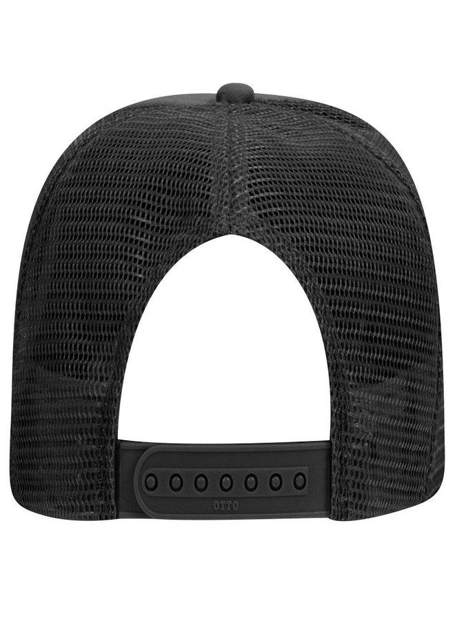 أوتو قبعة سائق شاحنة من البوليستر الرغوي من أوتو، بخمسة أجزاء أمامية، وشبكة خلفية احترافية - أسود - Image 3