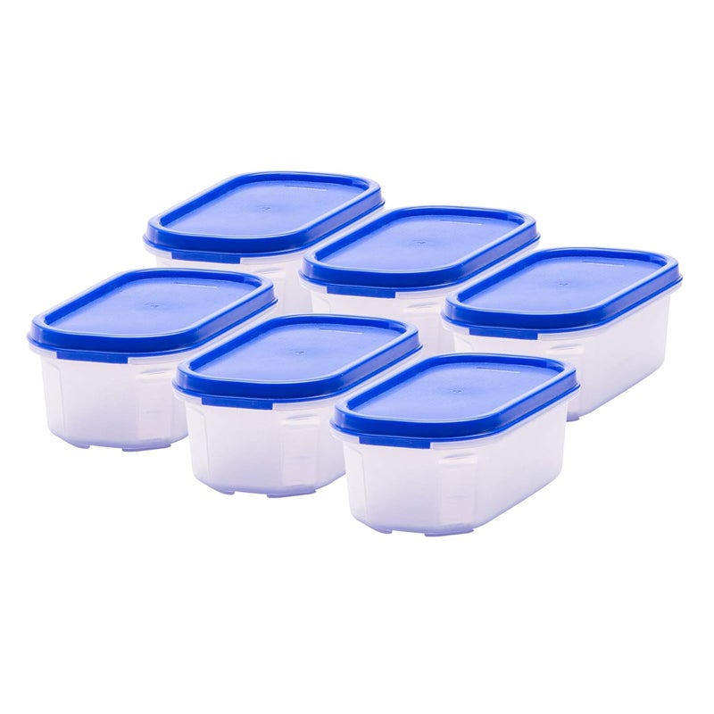 Varmora DSTG0227003 Plastic Container - 550 ml, Pack of 6, Blue - Image 1