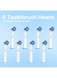 Bitvae Bitvae R2 Rotating Electric Toothbrush for Adults with 8 Brush Heads, 5 Modes Rechargeable Power Toothbrush with Pressure Sensor, Pink  - Image 5