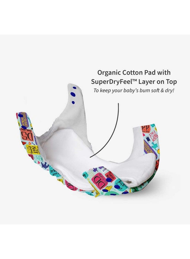Superbottoms NEW UNO Freesize Cloth Diaper Set of 3| Cloth diaper for babies 3M to 3Y | Washable & Reusable cloth diaper | Comes with cloth diaper insert | 3 Diaper and 3 Organic cotton Soaker - Image 4