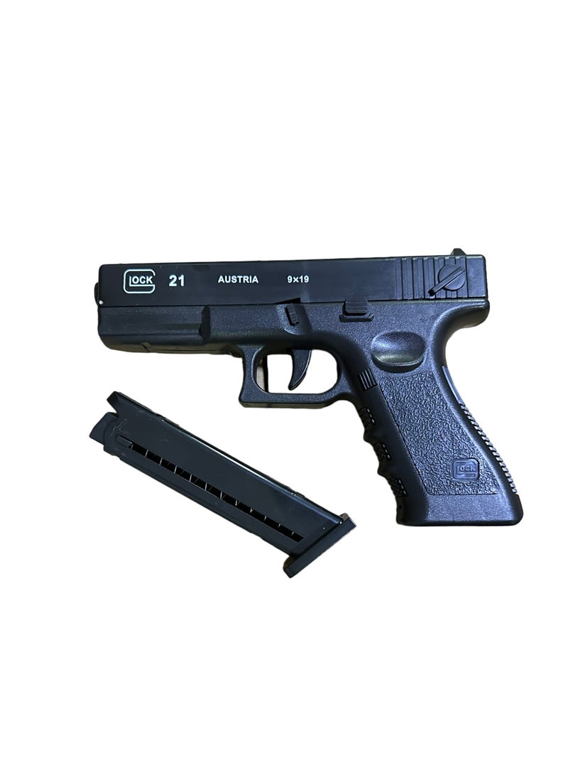 Realistic Decorative Glock Pistol Toy With Hardened Plastic Magazine And Bullets - Image 2
