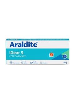 Araldite Araldite KLEAR 90g (5 minute transparent epoxy adhesive), 16.51 cms X 6.6 cms X 2.54 cms  - Image 1