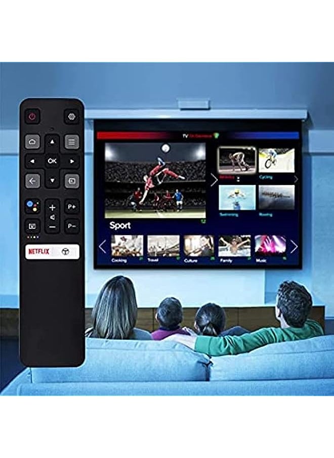 HuHa - Replacement TCL TV Remote Control RC802V for TCL Android 4K UHD Smart TV 40S330 32S330 65Q637 55Q637 40S334 32S334 70S430 55S430 - Image 1