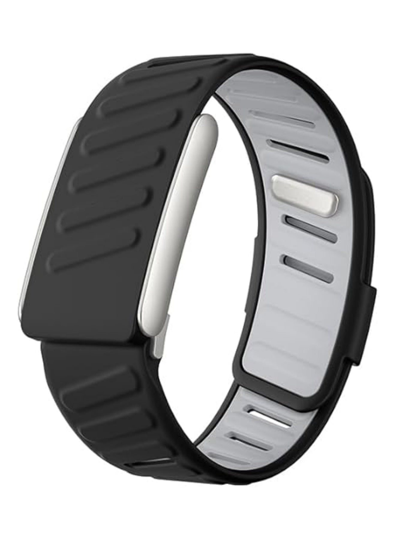 Aookay Rugged Comfort Silicone Wristband Compatible with WHOOP 5.0 Band, Durable Soft Silicone Sports Loop Replacement Bands for Men Women with Metal Frame Connector (Black)