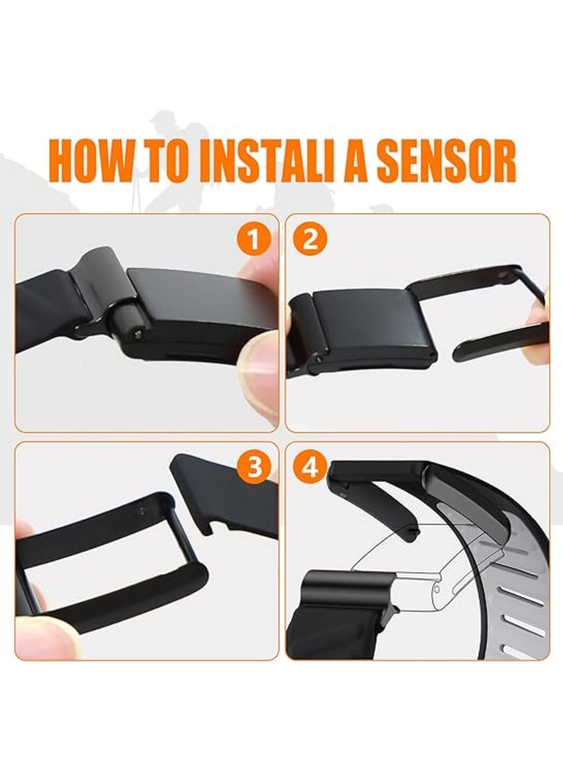 اووكاي سوار معصم سيليكون مريح ومتين متوافق مع سوار WHOOP 5.0، أساور بديلة رياضية ناعمة ومتينة من السيليكون للرجال والنساء مع موصل إطار معدني (أسود) - Image 3