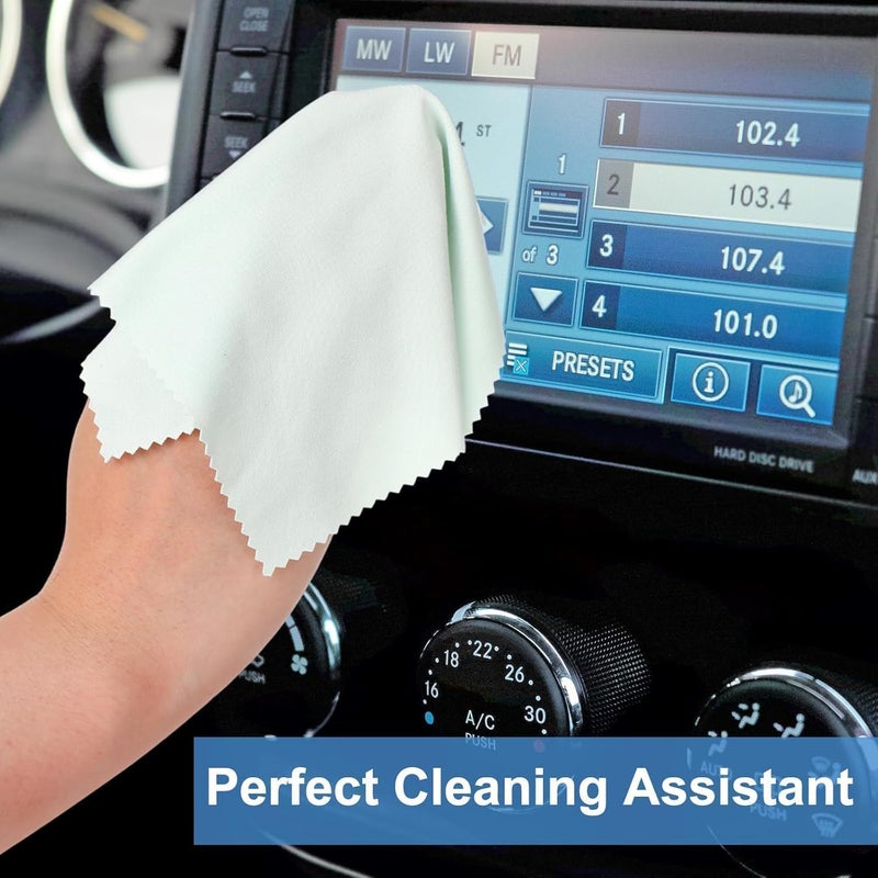 Premium Microfiber Cleaning Cloth – Soft, Washable & Reusable Multipurpose Cleaning Wipe for Mobile, Laptop, Glasses & Car (Pack of 15)