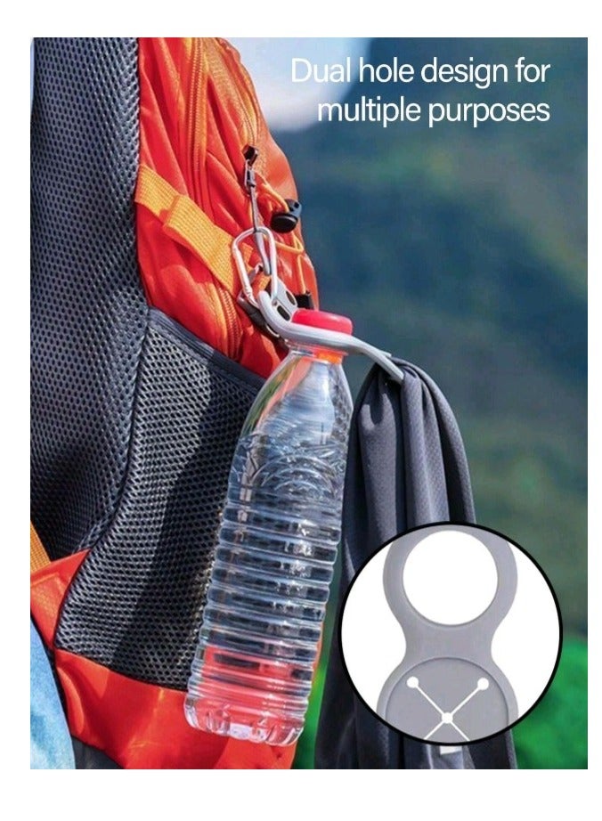 Generic Outdoor Portable Water Bottle Ring Holder Mineral Water Bottle Clip, Used for Backpack Outdoor Tactical Camping Hiking Mountaineering Trip، 2 pack - Image 3