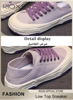 Women's Fashionable Casual Canvas Shoes, Low Top Sneakers with Non-slip Rubber Sole, Classic Lace Up Lightweight Shoes, Suitable for Work, Sports, Shopping, Hiking, Running and Other Occasions - pzsku/Z52015D122D0A1643FC01Z/45/_/1728552882/12b05632-c1c5-42ad-8021-0c72f0b2ad5f