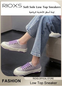 Women's Fashionable Casual Canvas Shoes, Low Top Sneakers with Non-slip Rubber Sole, Classic Lace Up Lightweight Shoes, Suitable for Work, Sports, Shopping, Hiking, Running and Other Occasions - pzsku/Z52015D122D0A1643FC01Z/45/_/1728552979/1cc347bd-2b17-47f8-bf19-e25f4cf4792a