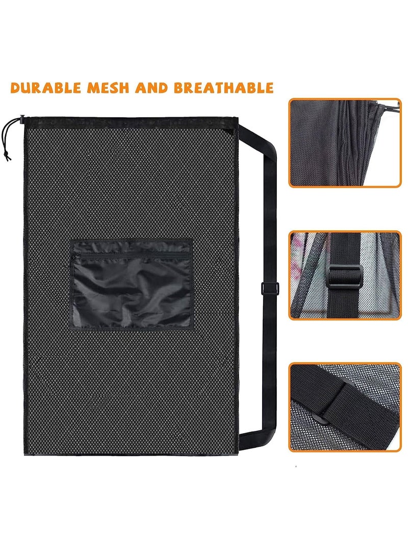 SOLARAE Mesh Ball Bags, Heavy Duty Sports Ball Bag with Adjustable Strap, Drawstring Extra Large Soccer Ball Bag Work for Coach, Basketball,Football, Volleyball,BaseBall and Swimming Gears - Image 2