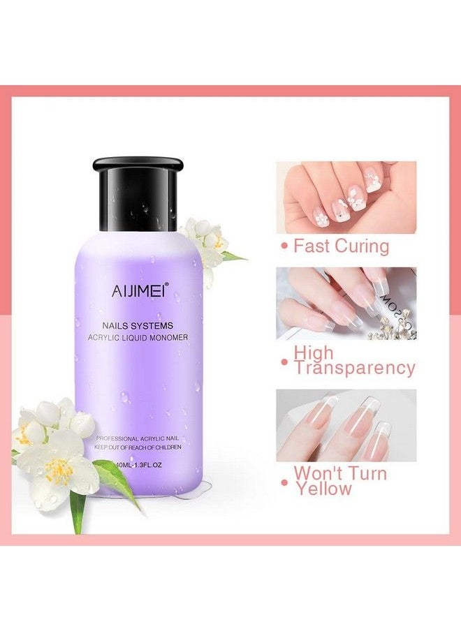 AIJIMEI Acrylic Nail Kit Acrylic Powder And Professional Liquid Monomer Acrylic Nail Tools Set Nail Extension Acrylic Nail System Nail Art Starter Kit  - Image 4