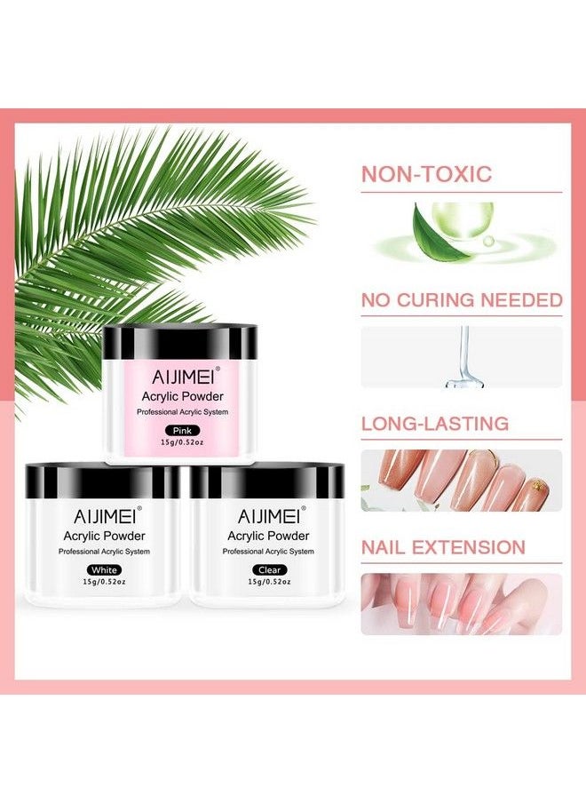 AIJIMEI Acrylic Nail Kit Acrylic Powder And Professional Liquid Monomer Acrylic Nail Tools Set Nail Extension Acrylic Nail System Nail Art Starter Kit  - Image 3