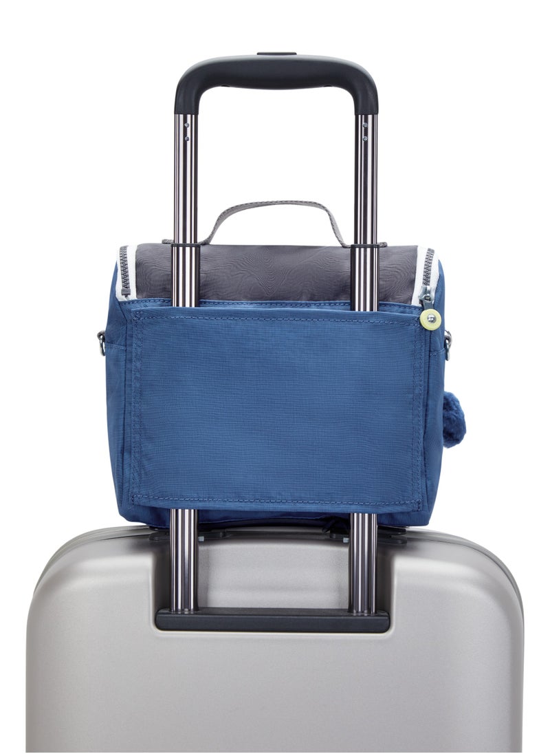 kipling - New Kichirou Insulated Large Kids School Lunchbox with Trolley Sleeve Fantasy Blue - Image 1
