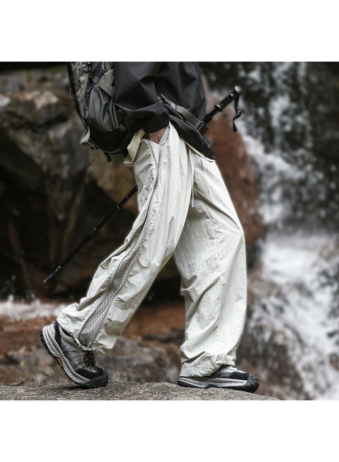 Izexx Mountain-style Hiking Workwear Casual Pants, Autumn Outdoor Loose Versatile Straight-leg Trousers, Iz95 Gray 3XL - Image 1